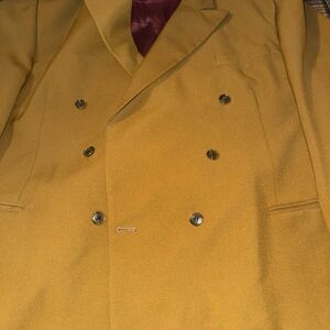Men's Mustard Double-Breasted Suit